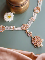 Pearl And Kundan Bridal Sheesh Phool Teeka