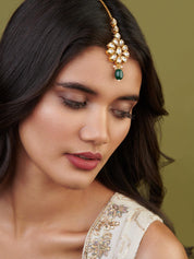 Meira Kundan Green Droplet Teeka