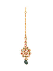 Meira Kundan Green Droplet Teeka