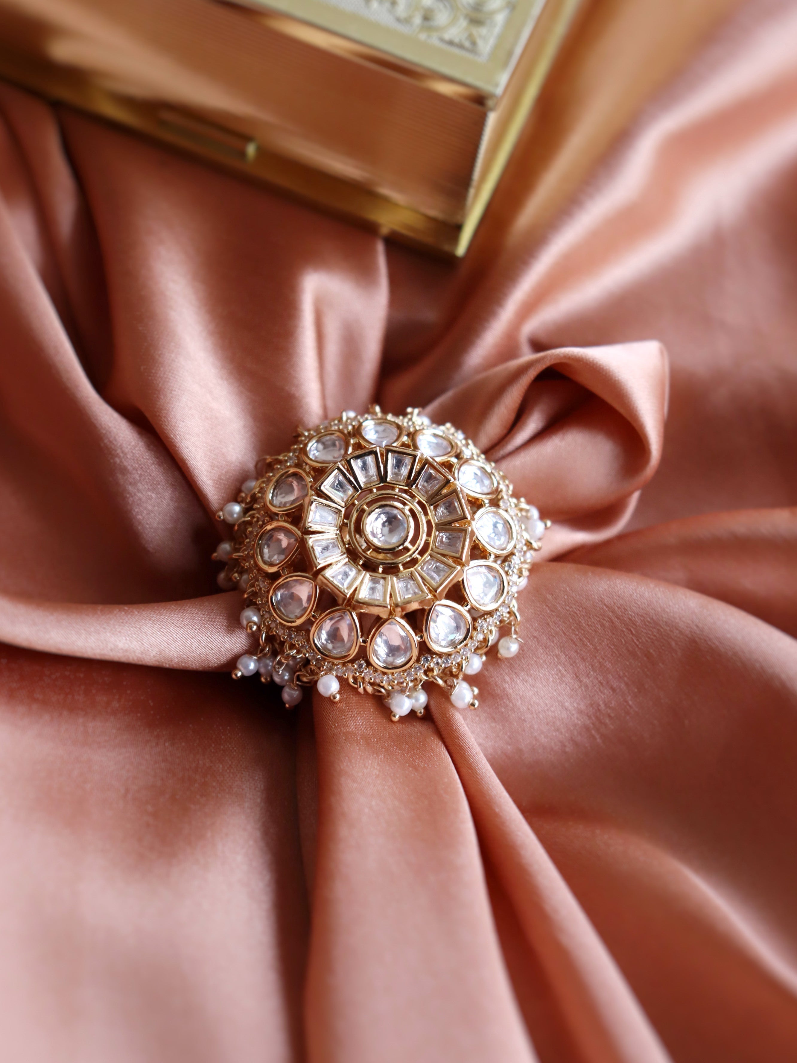 The Dome And Pearl Bridal Ring