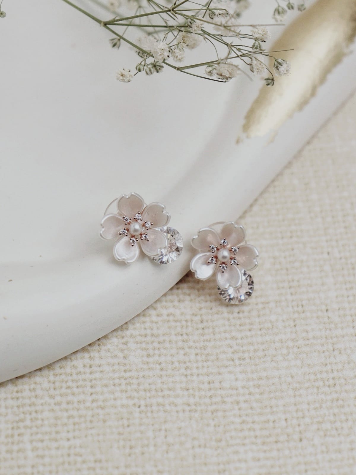 Pearl Petals Drop Earrings