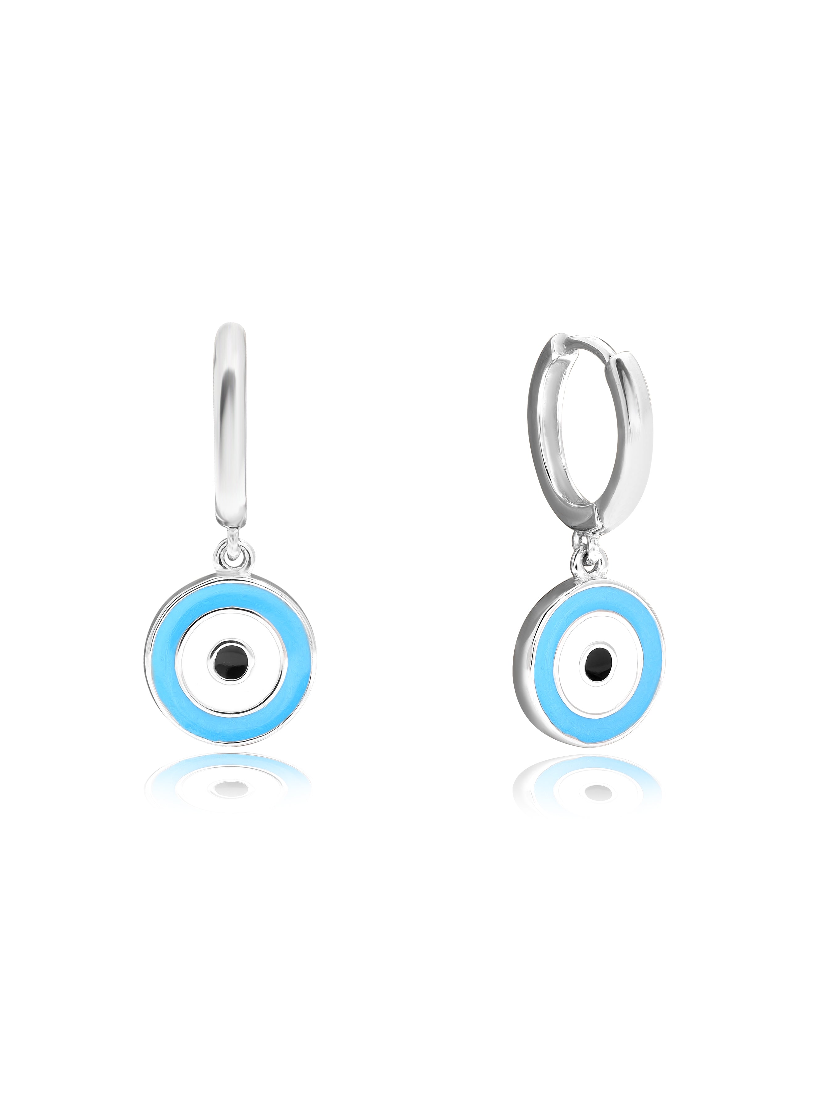 925 Silver Evil Eye Charms Of Dangling Earrings