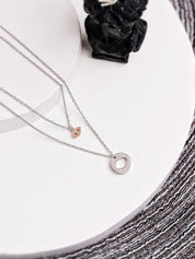 925 Silver Layers Of Charms Necklace