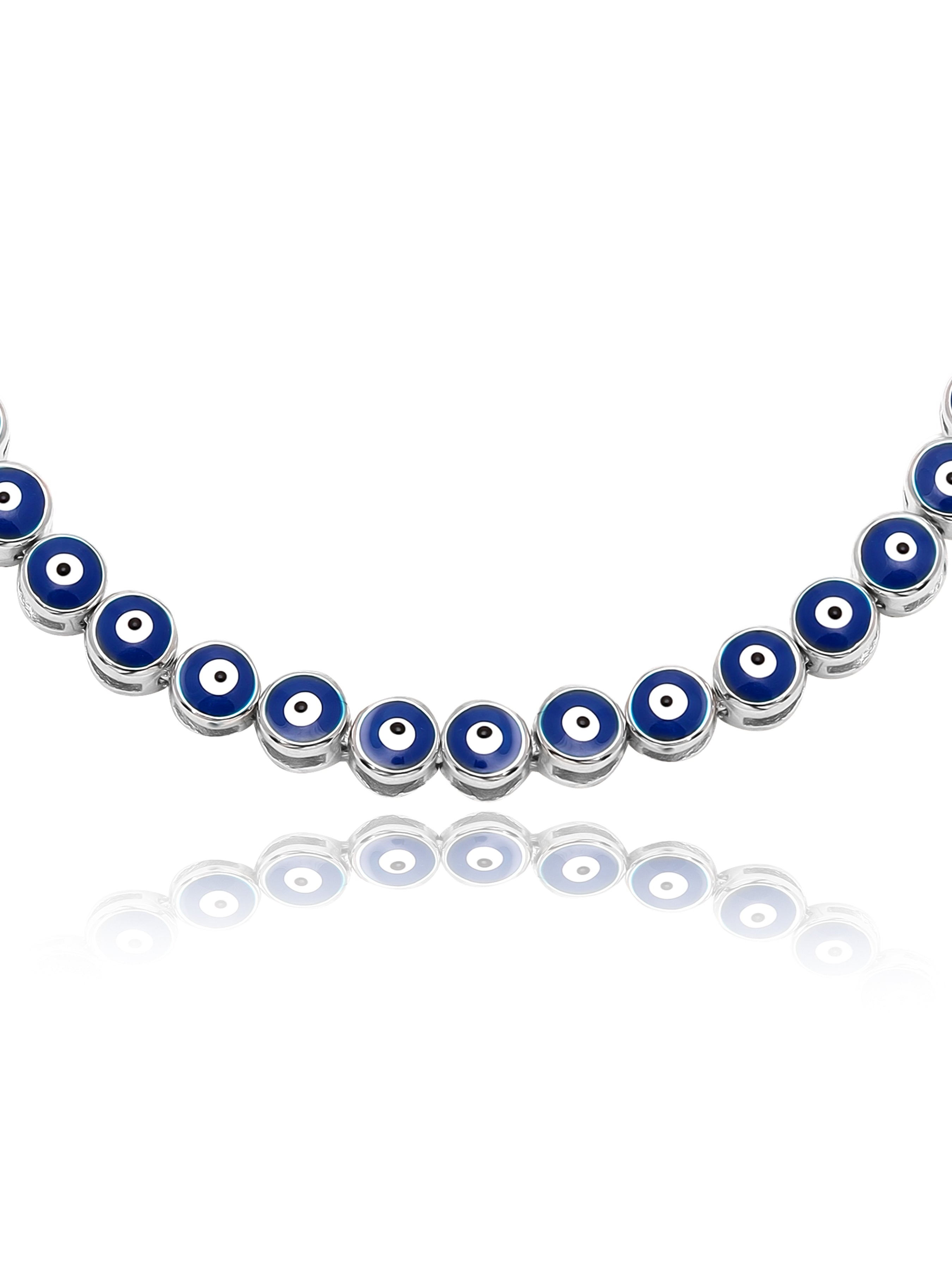 Radiant 925-Silver Evil Eye Shield Bracelet