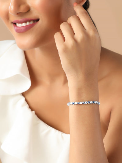 Retailer of 925 sterling silver diamond bracelet for ladies | Jewelxy -  231033