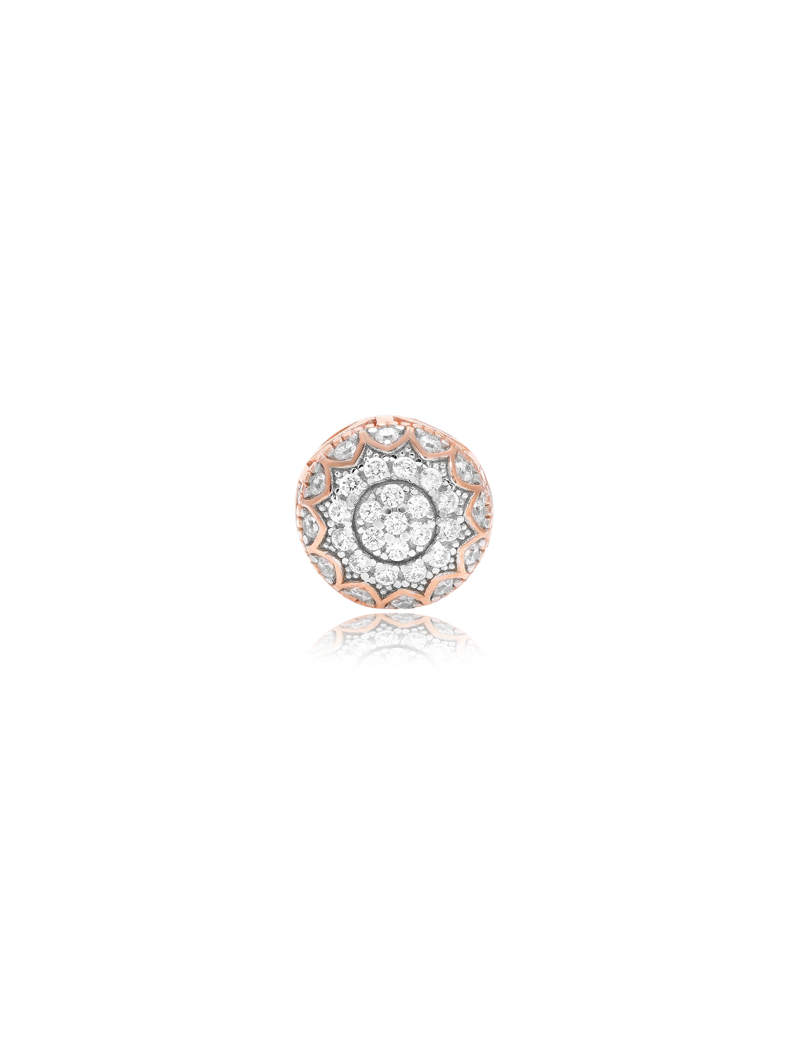 Rose Gold Plated Silver Zircon Sunrise Earring