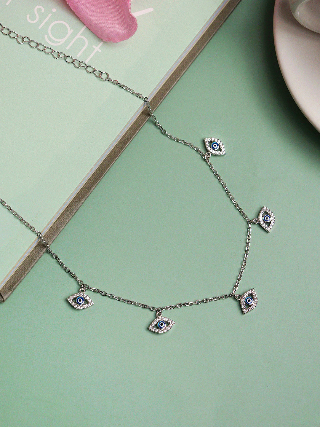 Dainty Evil Eye Anklet