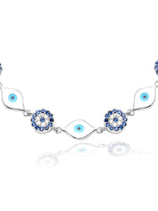 Azure Dreams 925 Silver Evil Eye Bracelet