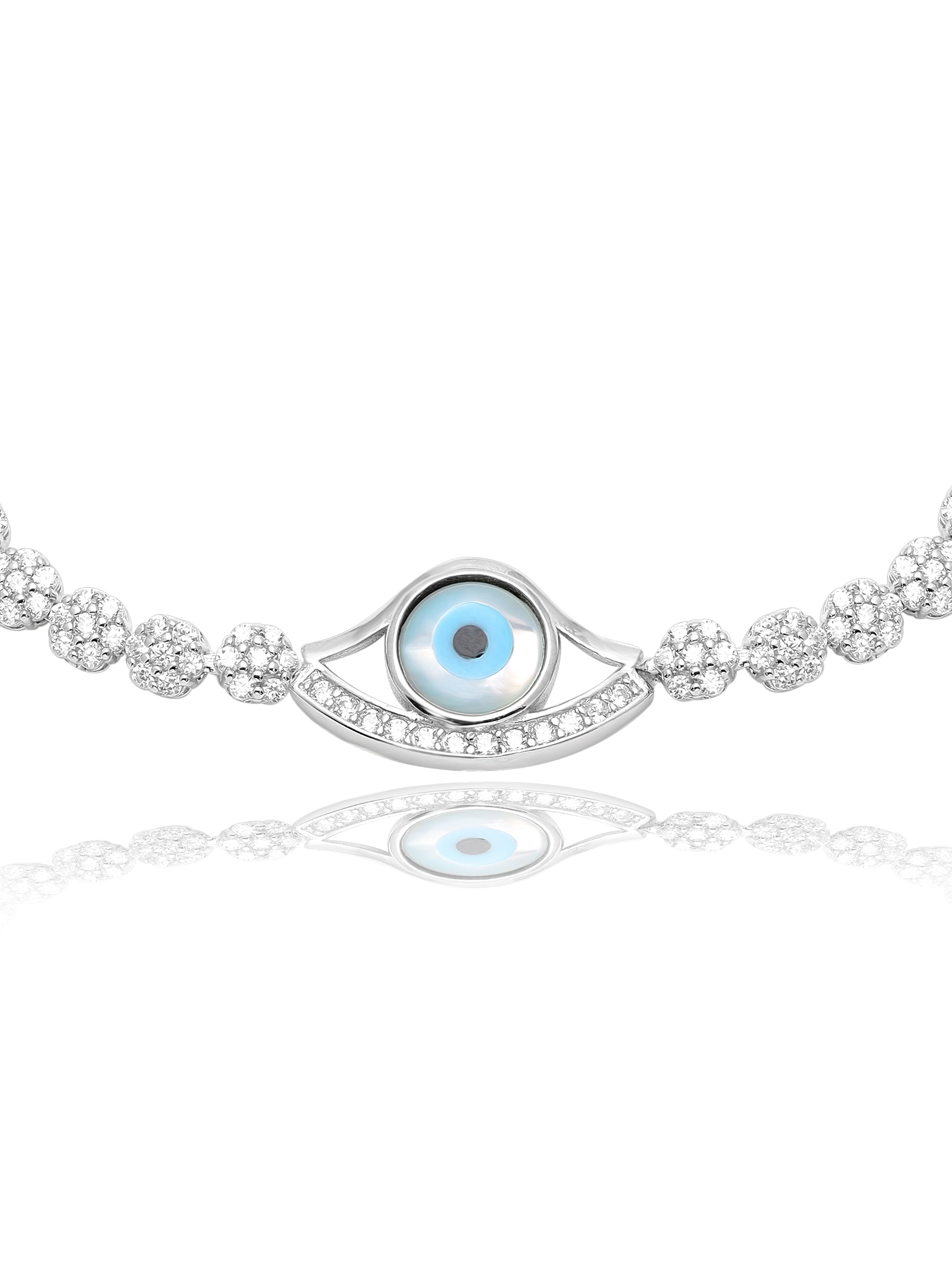 Eyes Of Evil Pure Silver Bracelet