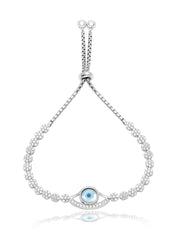 Eyes Of Evil Pure Silver Bracelet