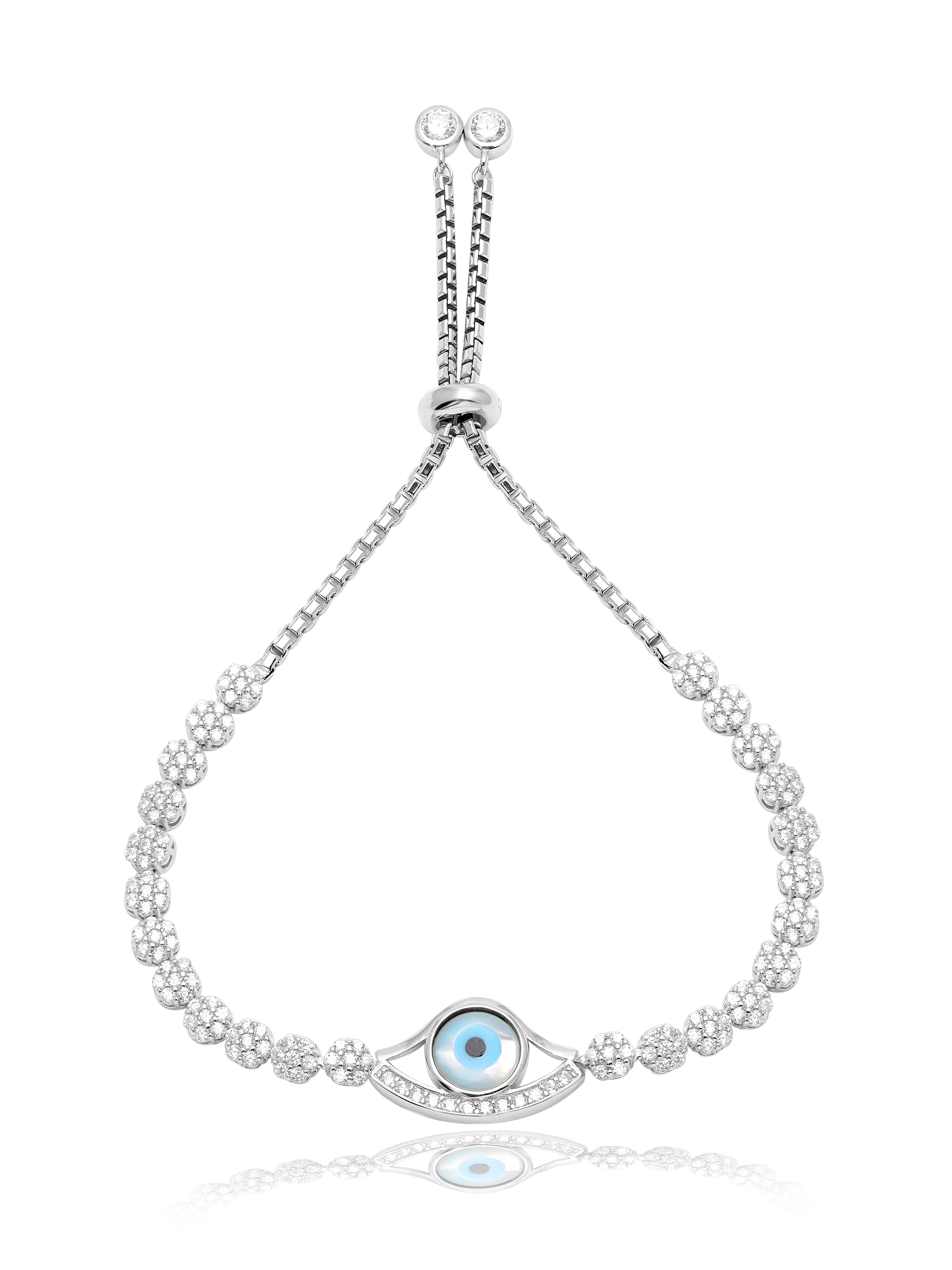 Eyes Of Evil Pure Silver Bracelet