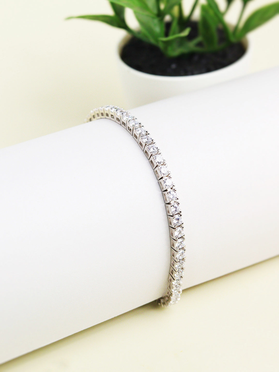 Radiant Luxury Zircon Studded Tennis Bracelet