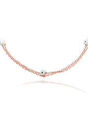 Rose Gold Plated Mesmerizing Silver Gaze Bracelet