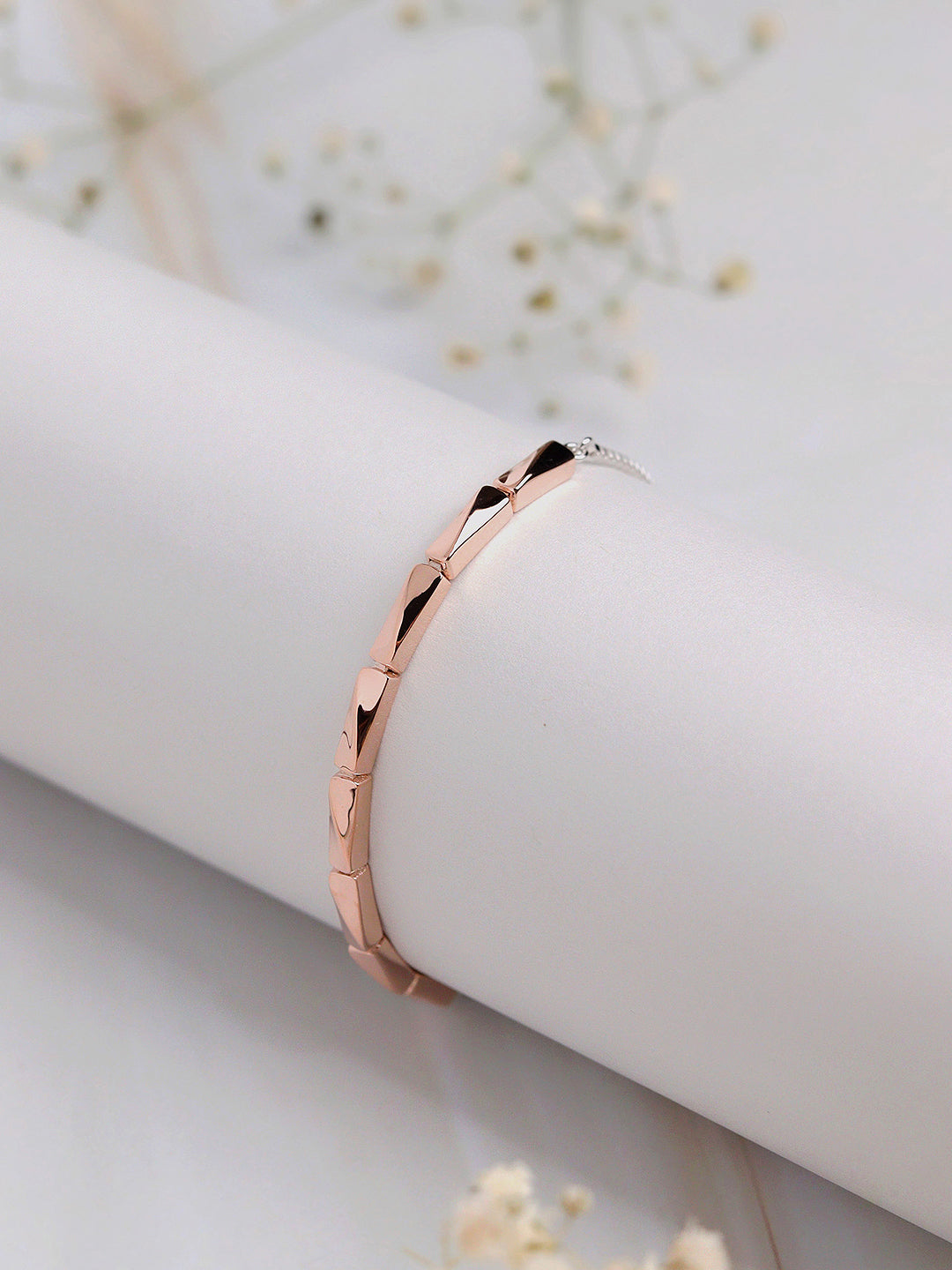 Rose Gold Plated  Elegant Cut Bracelet