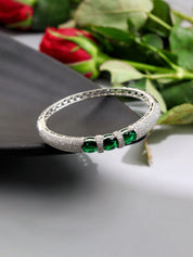 Emerald Trio CZ Kada Bracelet