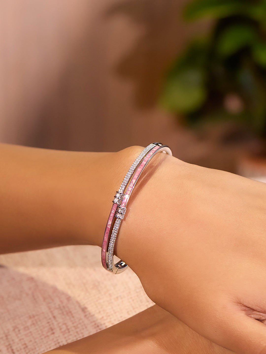 Rosé Radiance Enamel Bracelet