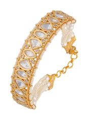 The Zoya Kundan and Pearls Ponchi Bangle