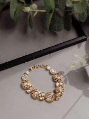 Plain is Gold Kundan Bracelet