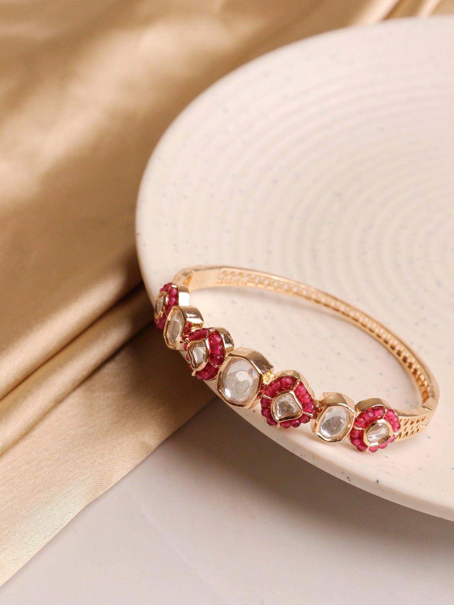 The Zoya Red Reign Kundan Bangle