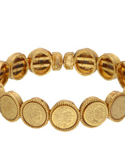 22K Gold Plated Laxmi Coin Openable Bracelet