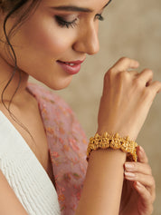 22K Gold Plated Enchanting Laxmi Goddess Bangle