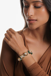 Kundan and Emamel Dome Bracelet