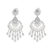 Cubic Zirconia Diamante Drops Chandbali Earrings