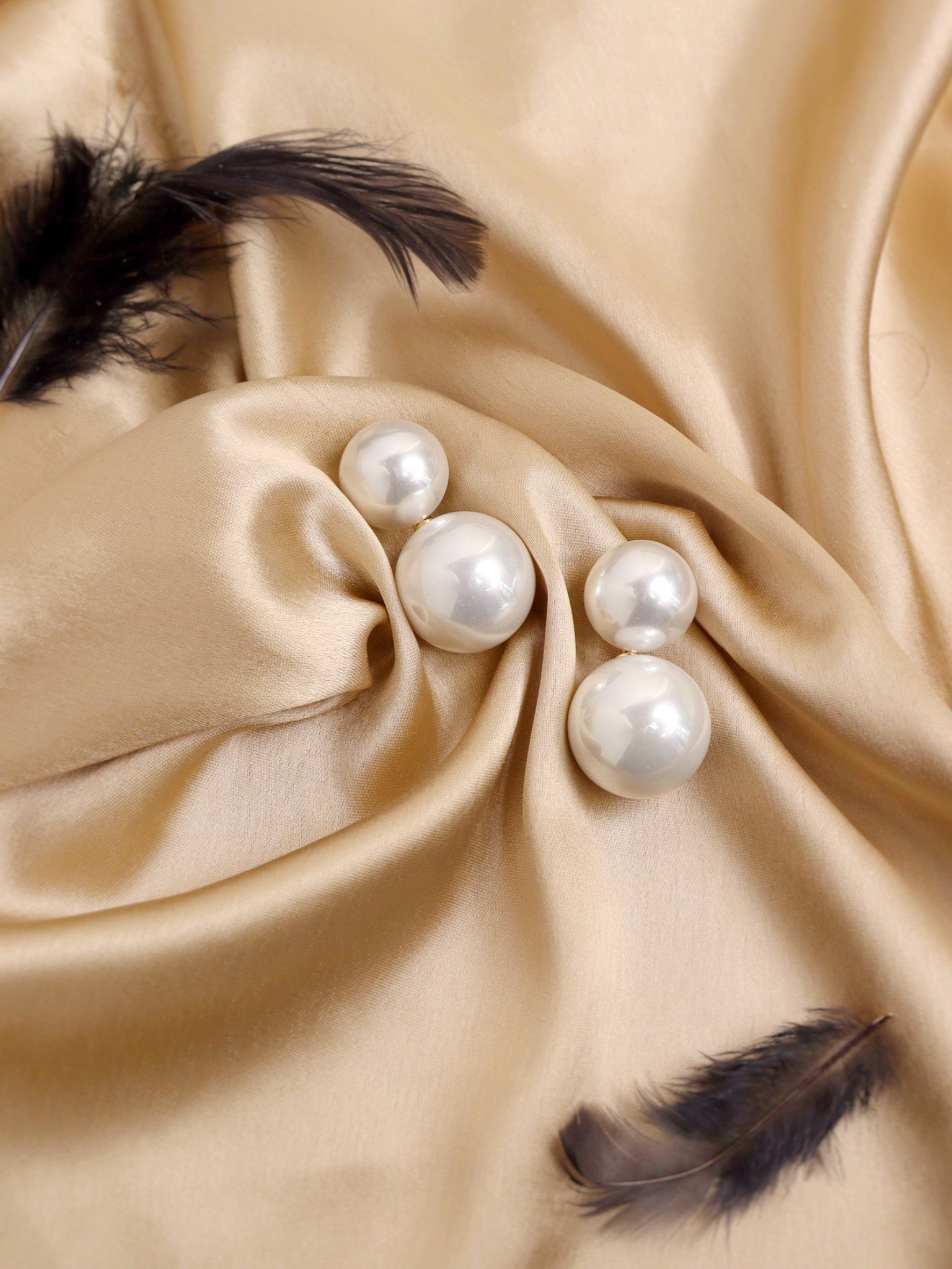 Duo Drop Pearl Earrings