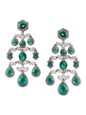 Shining Chandelier CZ Long Earrings