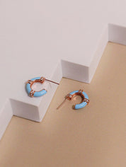 The Blue Bali Enameled Earrings