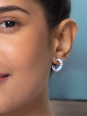 The Blue Bali Enameled Earrings