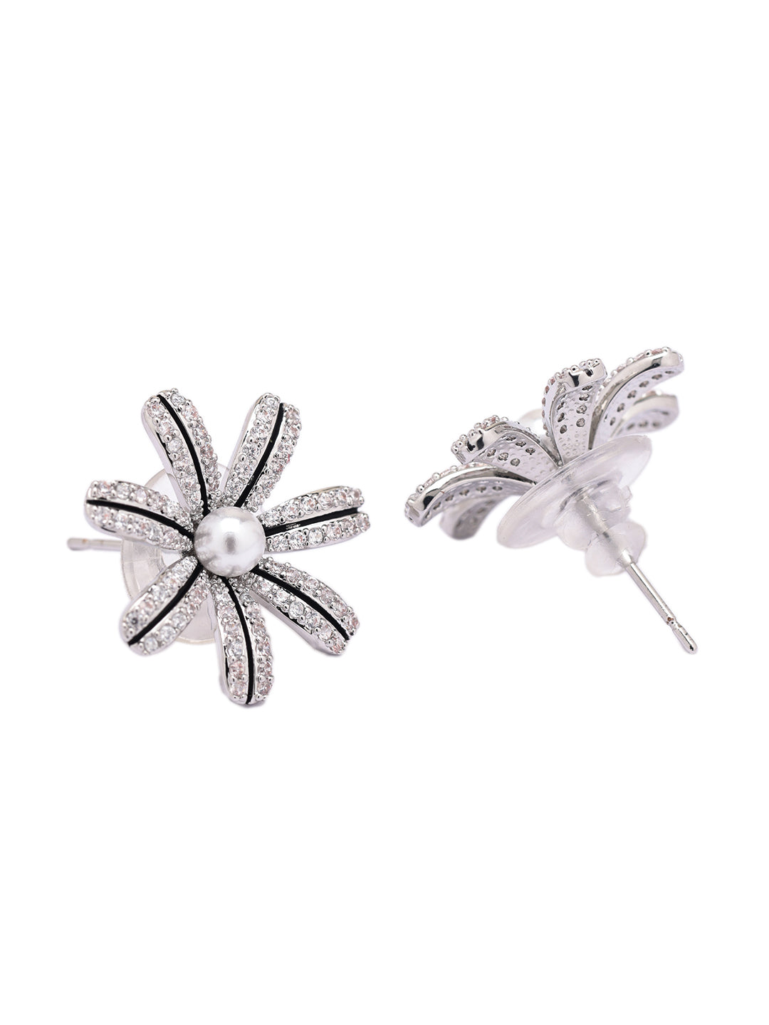 Pearl Radiance CZ Stud Earring