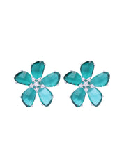 Emerald Whisper Petal Stud Earrings