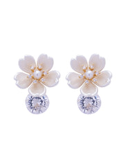 Pearl Petals Drop Earrings