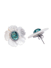 Pearl Petal Stud Earrings