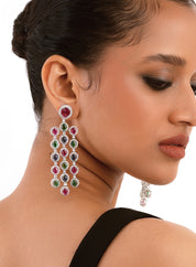 Vibrant Vibe Ruby-Emerald Earrings