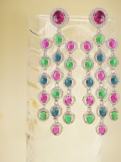 Vibrant Vibe Ruby-Emerald Earrings