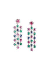 Vibrant Vibe Ruby-Emerald Earrings