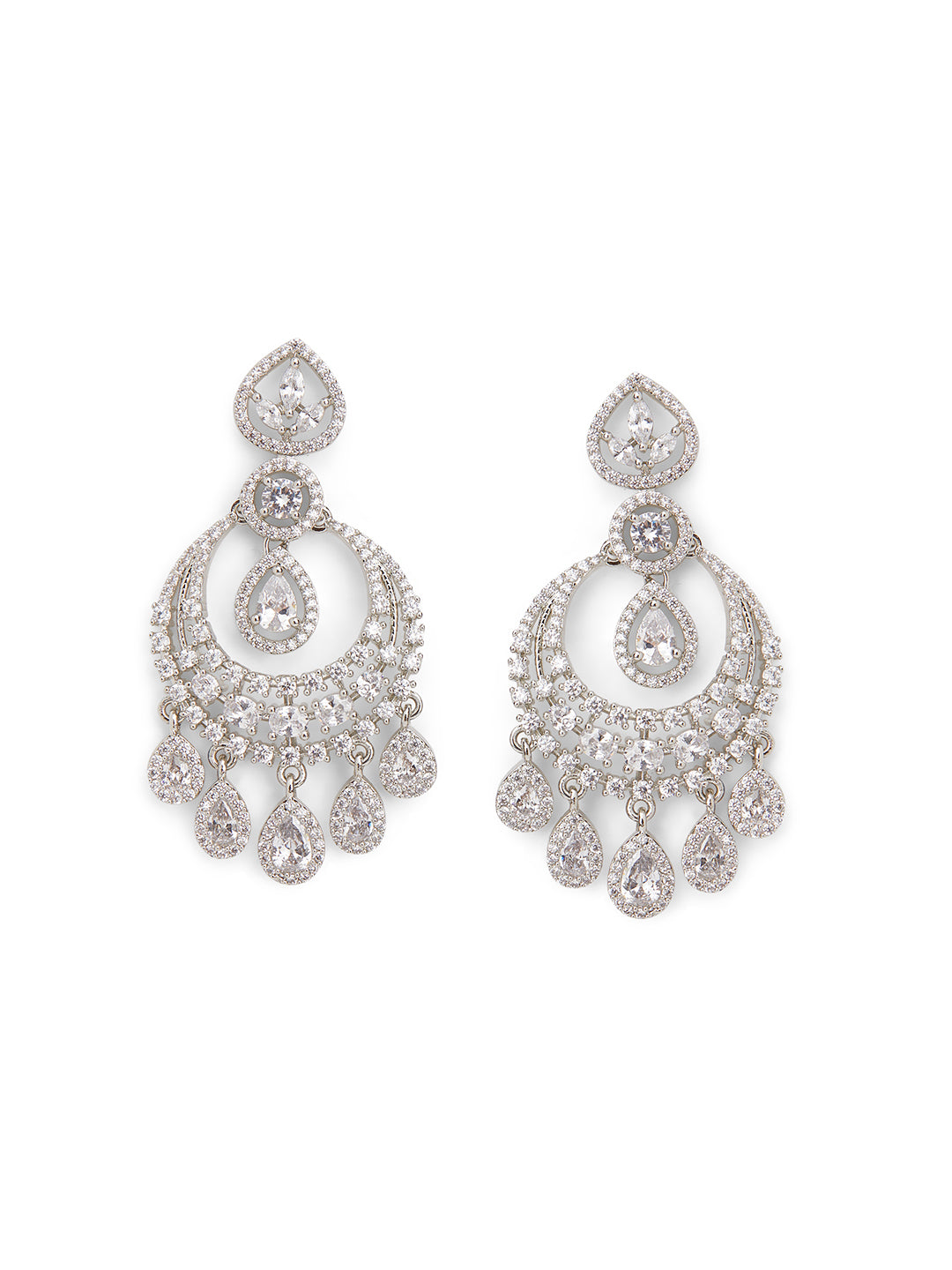 Dazzle Diamante Chandbali Earrings