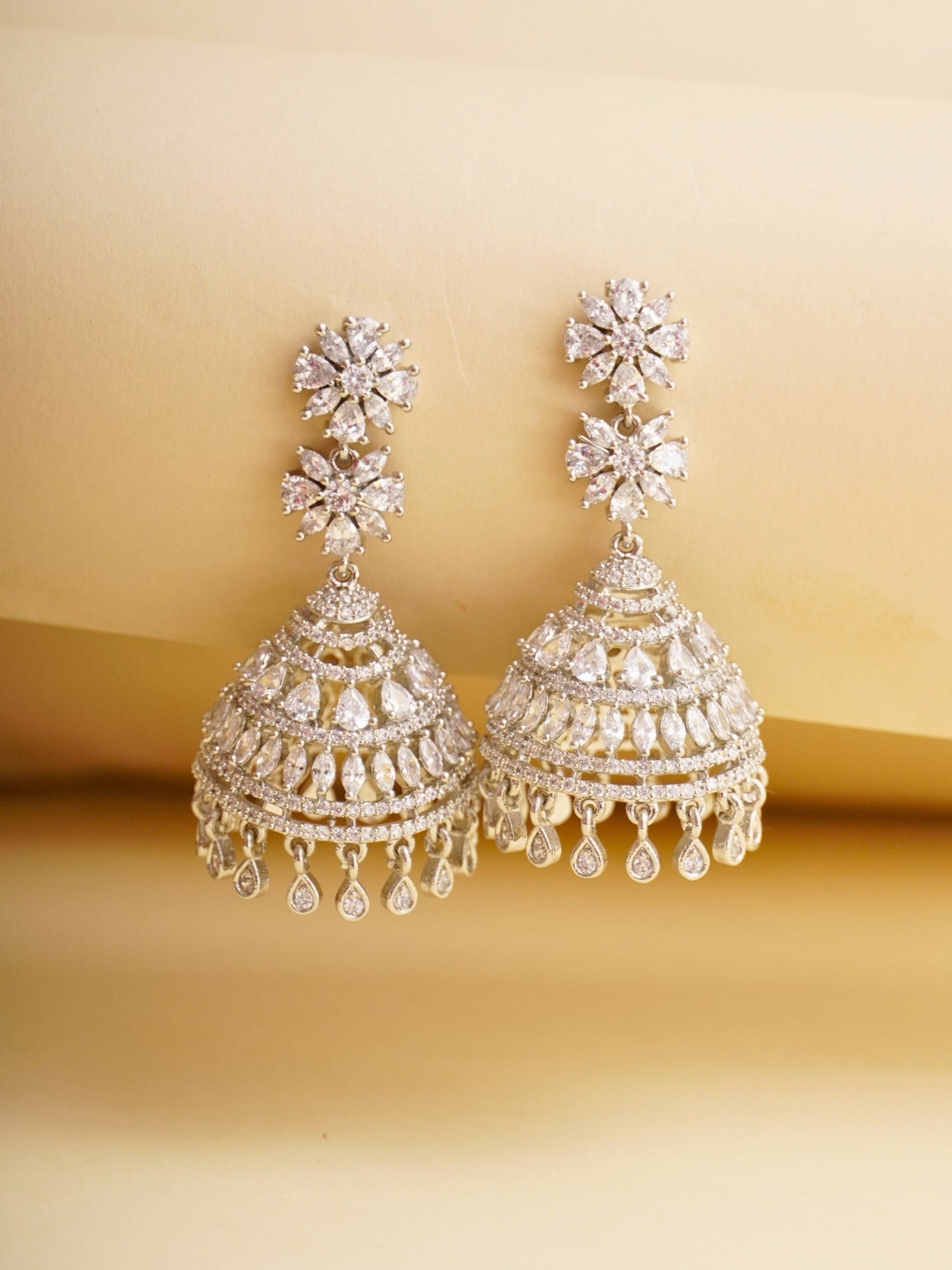 Diamante Dazzling Dome Jhumkis