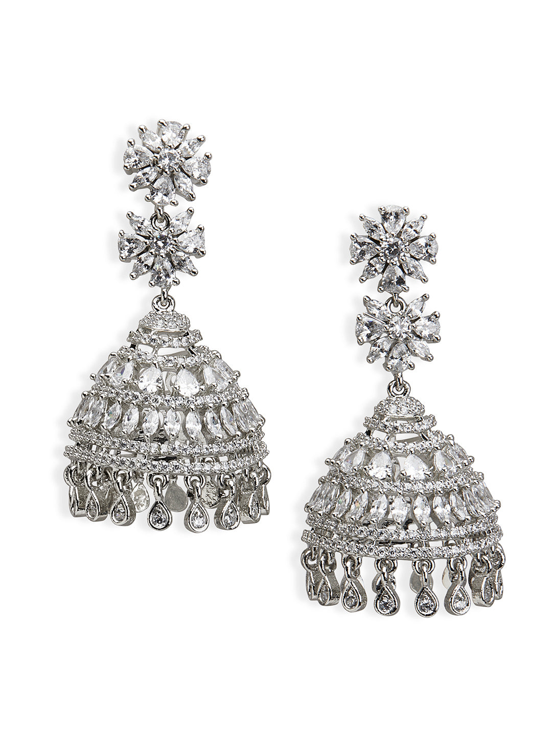 Diamante Dazzling Dome Jhumkis