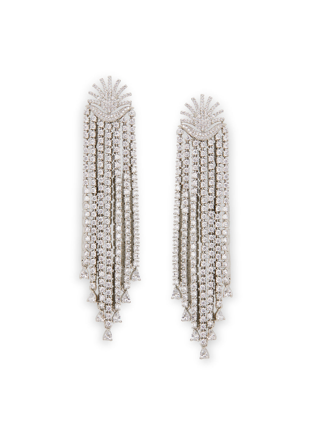 Diamante Cascading Waterfall Earrings