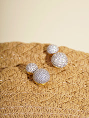 Diamante Glitz Sphere Drop Earrings