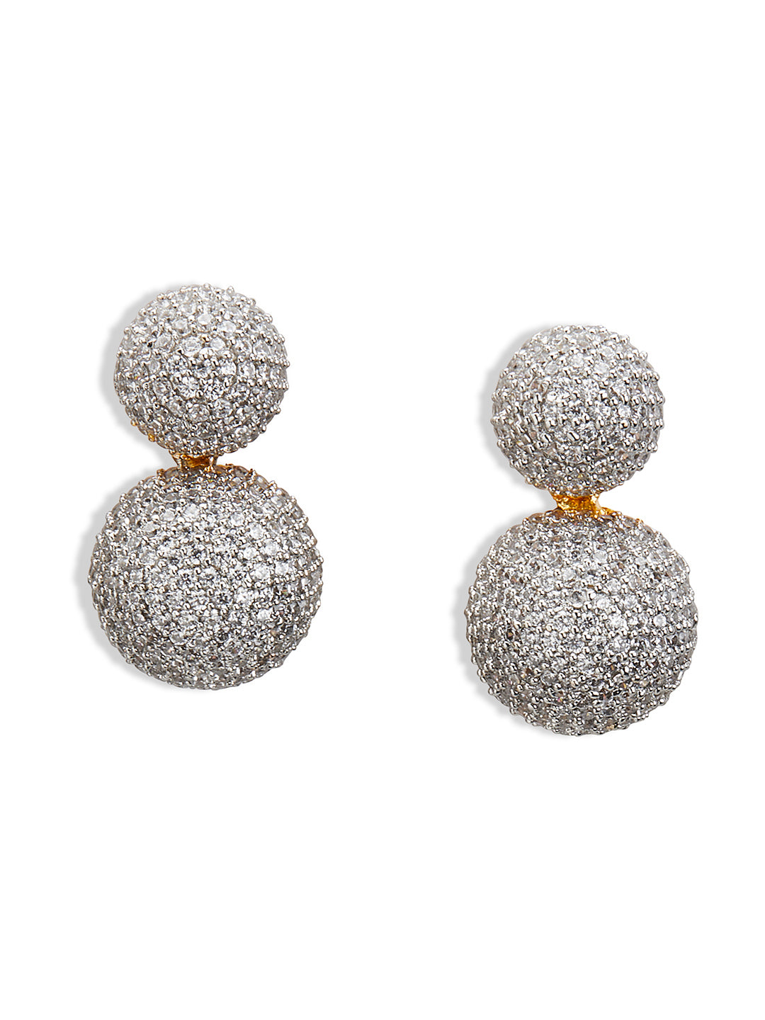 Diamante Glitz Sphere Drop Earrings