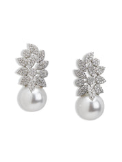 Celestial Pearl Drop Diamante Earrings