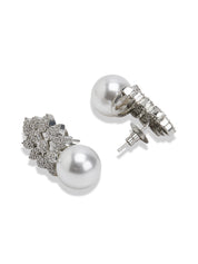 Celestial Pearl Drop Diamante Earrings