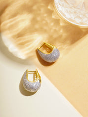 Studded Hug Diamante Earrings