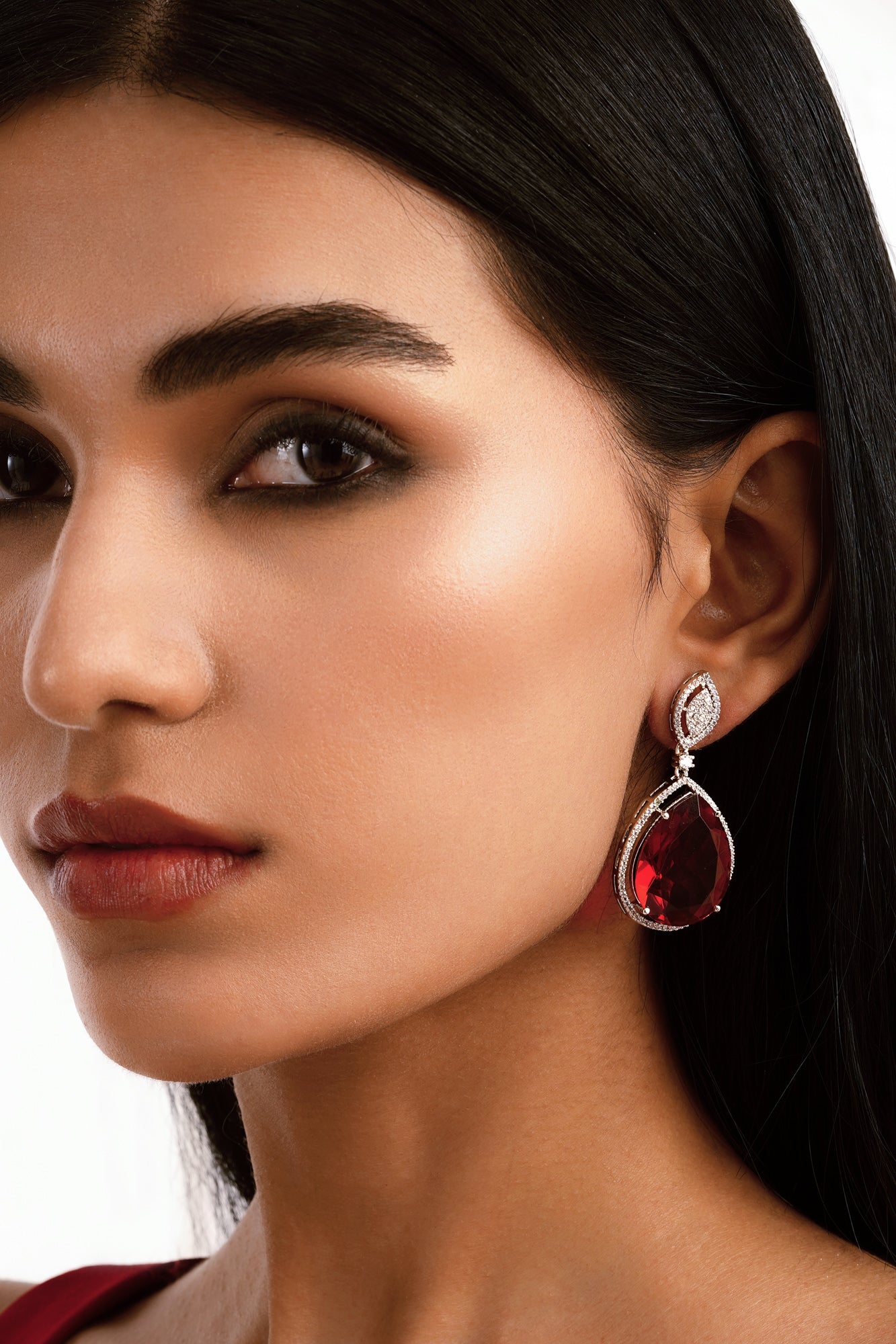 Scarlet Red Drop Earrings