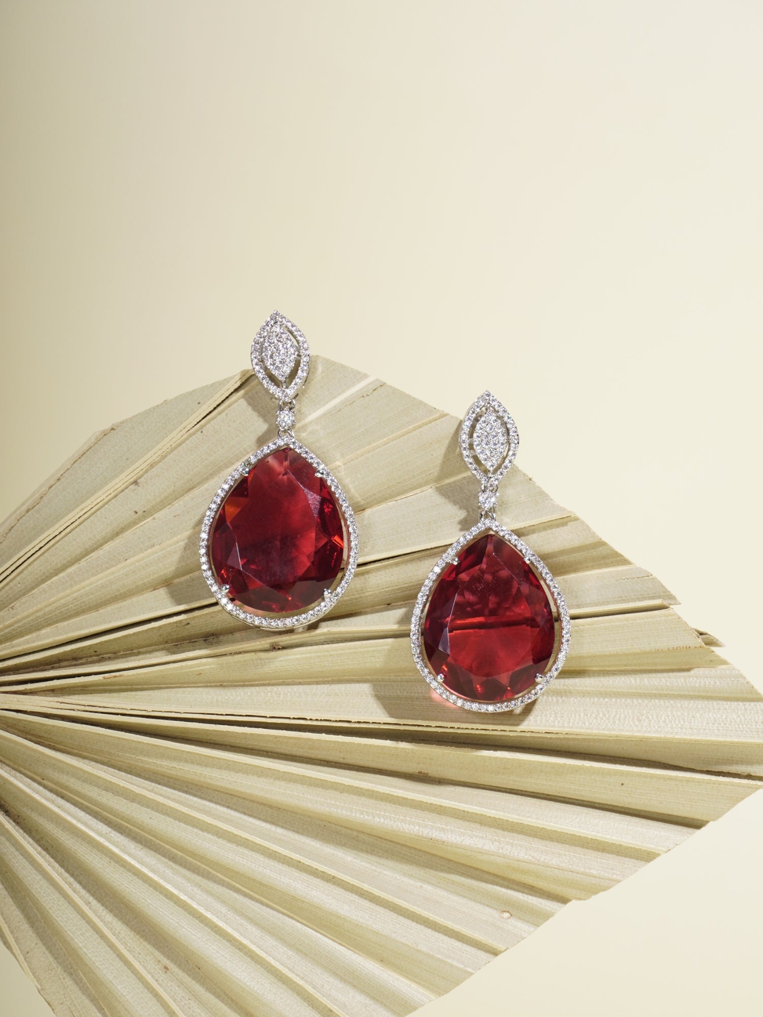 Scarlet Red Drop Earrings