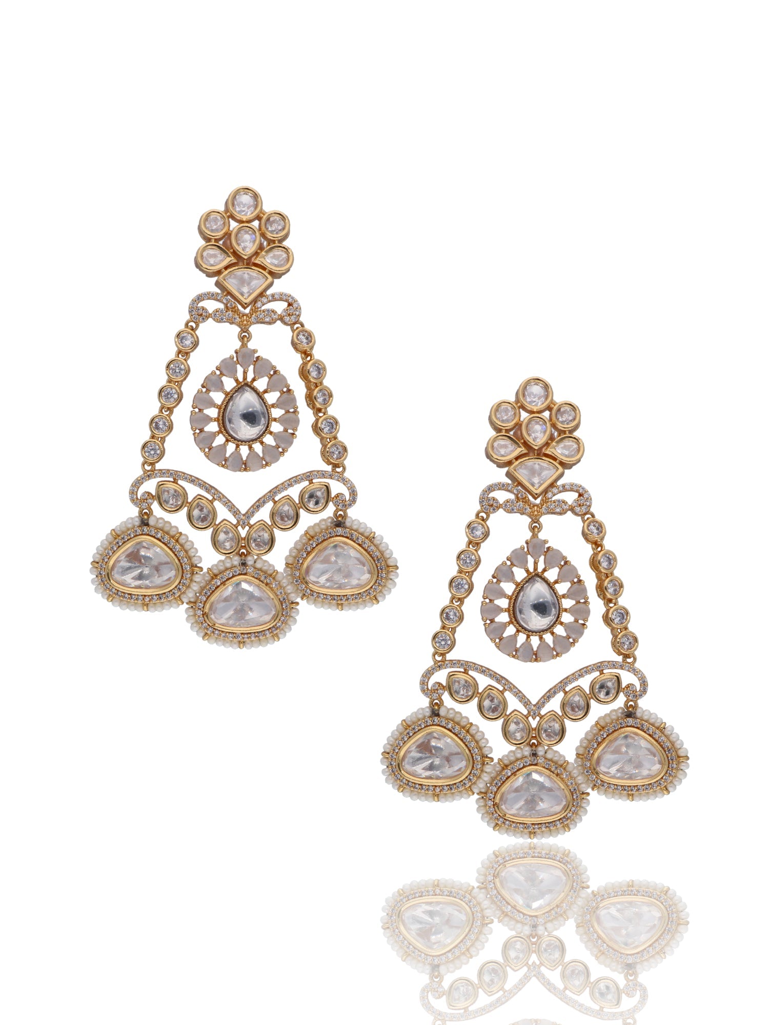 Bridal Kundan Passa Earrings